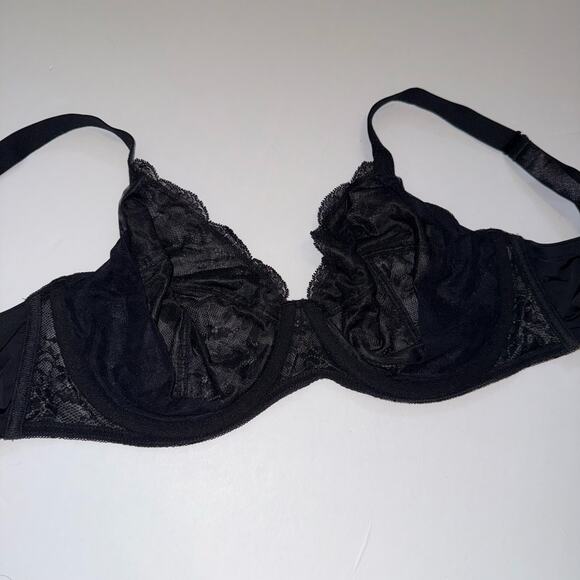Calvin Klein Lace Underwire Bra (Black) Women’s Size 36DD Sheer Unlined - Picture 8 of 10